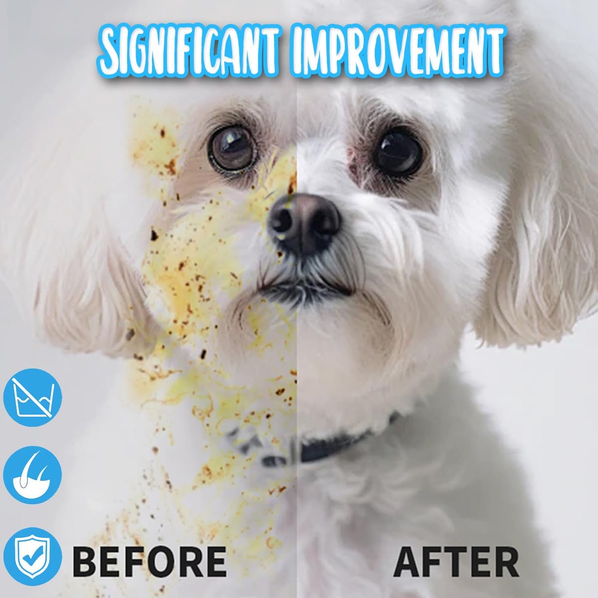 قفازات تنظيف الحيوانات الاليفة وازالة الروائح الكريهة من ازوني، قفازات تنظيف وجه فرو الكلاب والقطط والاذنين والعينين والكفوف، مناديل مبللة للعناية اليومية والسفر، بدون شطف (12 قطعة)