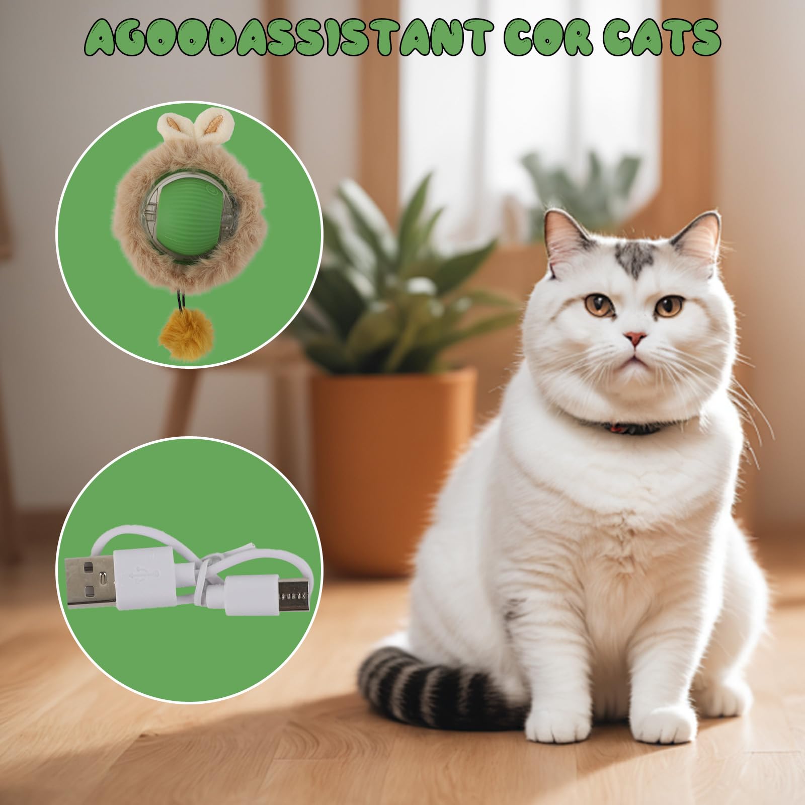 كرات لعبة تفاعلية للقطط في الاماكن المغلقة من كويوكار، كرة سريعة التدحرج على السجاد، العاب قطط اوتوماتيكية تفاعلية ذكية للهدايا في الاماكن المغلقة والمفتوحة، لعبة كلاب متحركة - نمط قطيفة