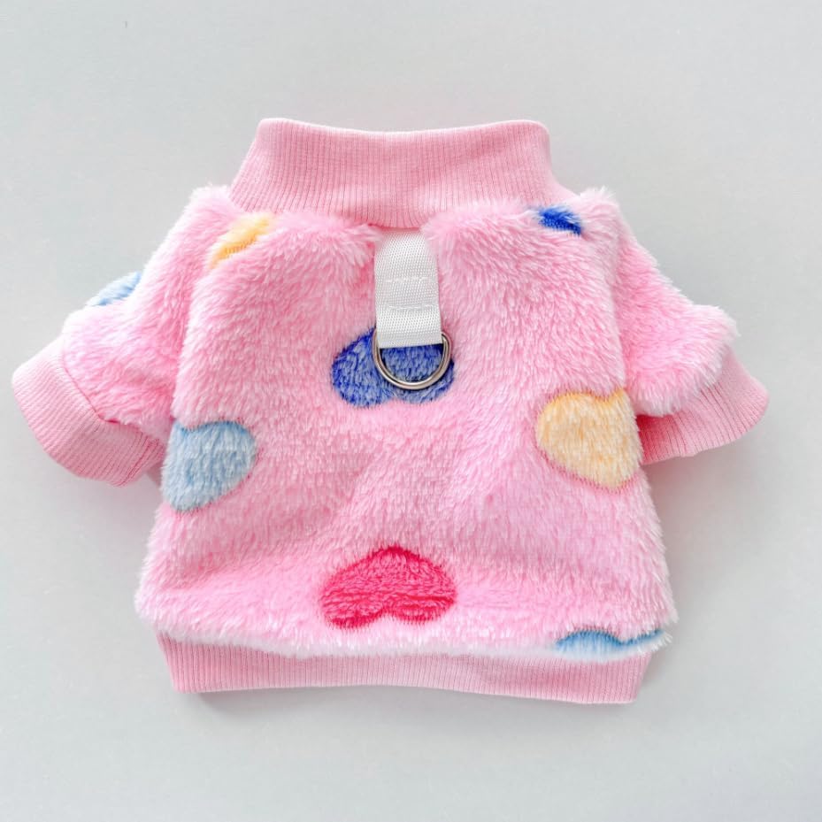 كنزة صوفية للكلاب الصغيرة، ملابس نوم شتوية لطيفة ودافئة، ملابس حيوانات أليفة منقطة، زي صغير للجراء واليوركي والقطط، بيجامة جمبسوت صغيرة بـ 4 أرجل