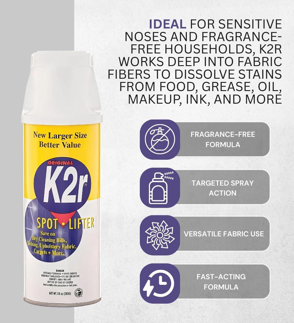 كيه 2 ار بخاخ مزيل البقع بدون رائحة 10 اونصة