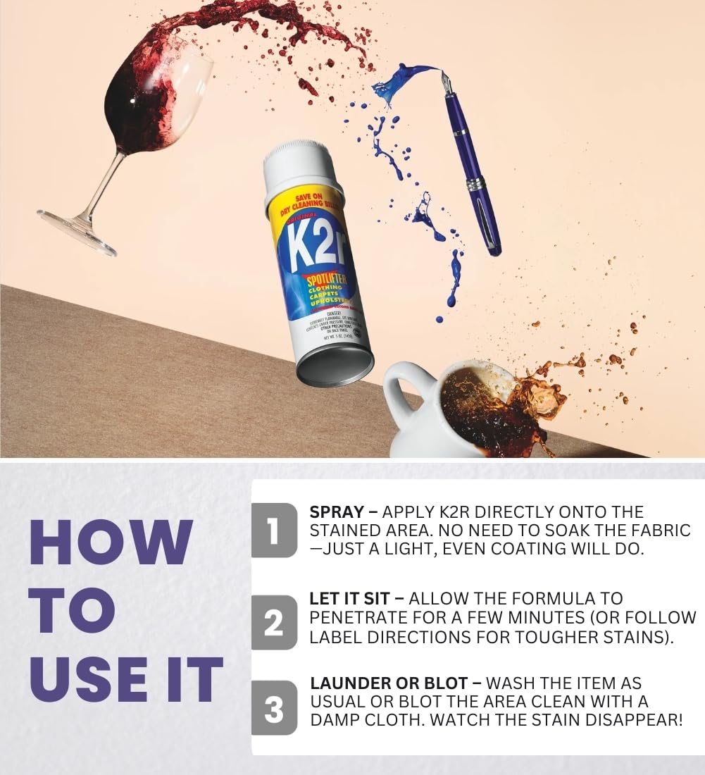 كيه 2 ار بخاخ مزيل البقع بدون رائحة 10 اونصة