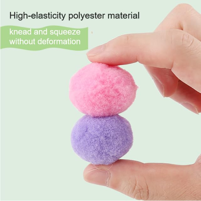 لعبة قاذف كرات زغبية للقطط من 34 قطعة مع 30 كرة بوم و3 كرات ارتداد اضافية، لعبة قاذف كرات القطط، مسدس اطلاق كرات قطيفة تفاعلية للعب الذاتي للقطط في الاماكن المغلقة