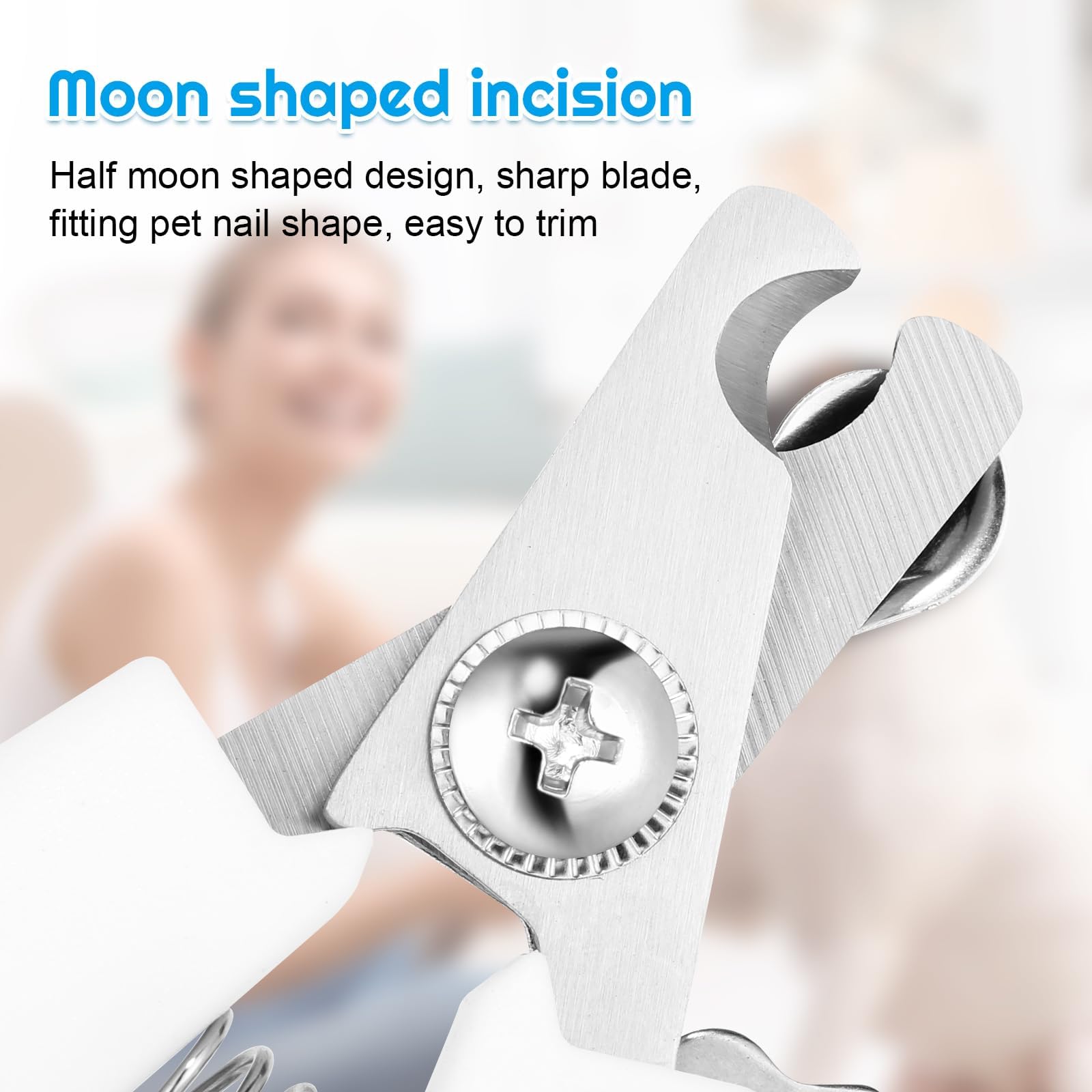 مجموعة العناية بالحيوانات الاليفة، فرشاة ذاتية التنظيف للكلاب والقطط بشعيرات منحنية 135 درجة وقصافة اظافر امنة مع واقي، للشعر الطويل والقصير