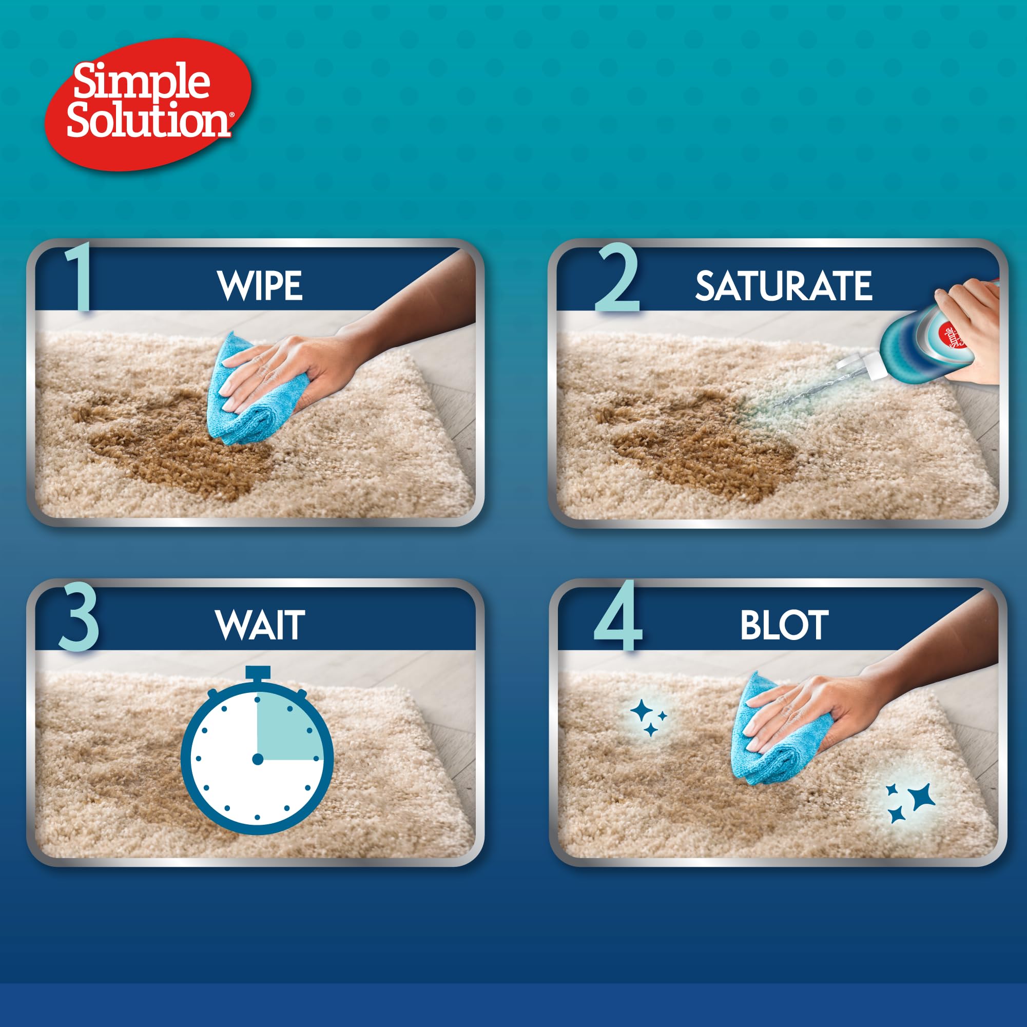 مزيل البقع والروائح الكريهة للقطط من سيمبل سولوشن، 1 لتر