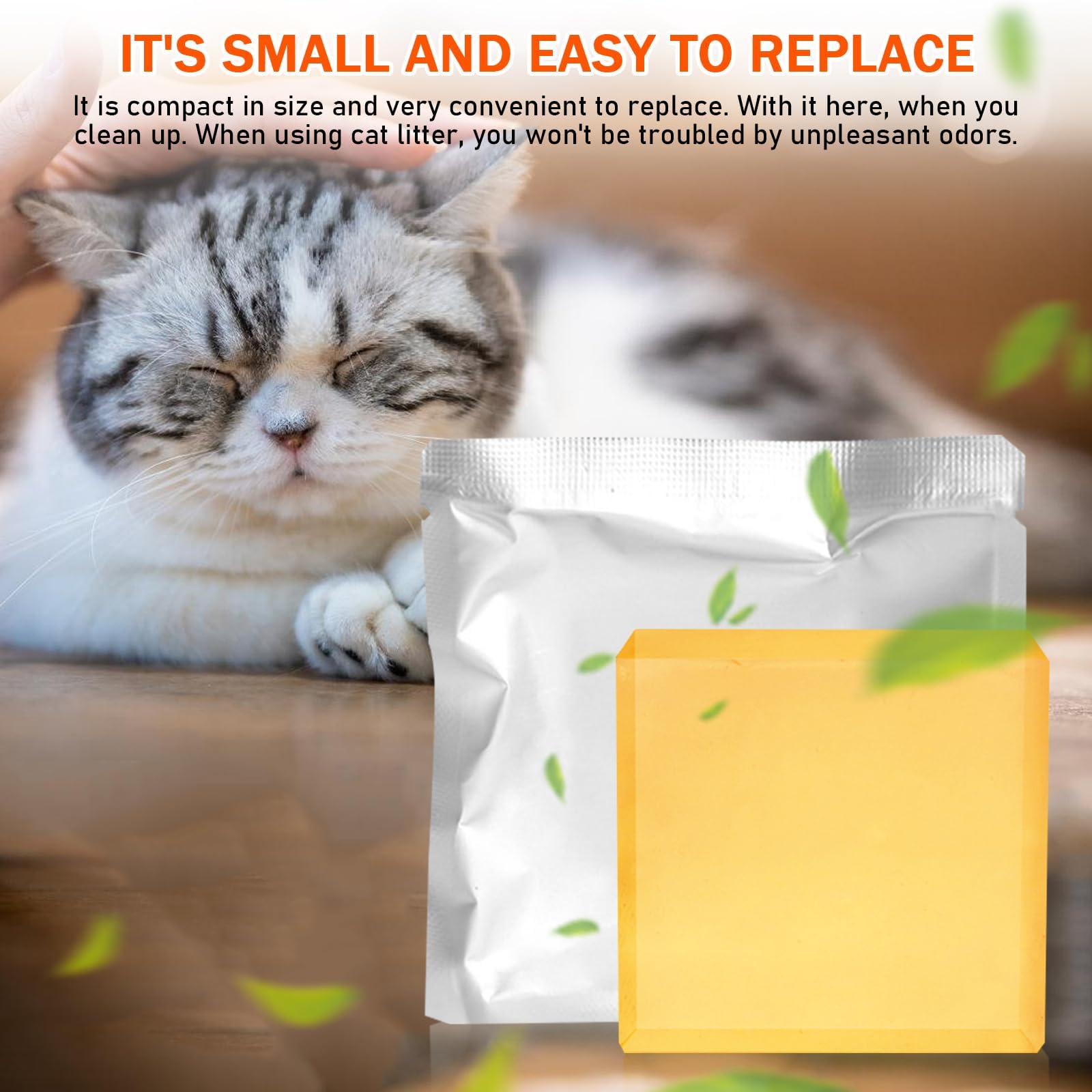 مزيل الروائح الكريهة للقطط من 6 قطع، مزيل لرائحة فضلات القطط والفعال، جل مزيل للروائح الكريهة للتحكم في رائحة المرحاض التلقائي ذاتي التنظيف، امن للحيوانات الاليفة