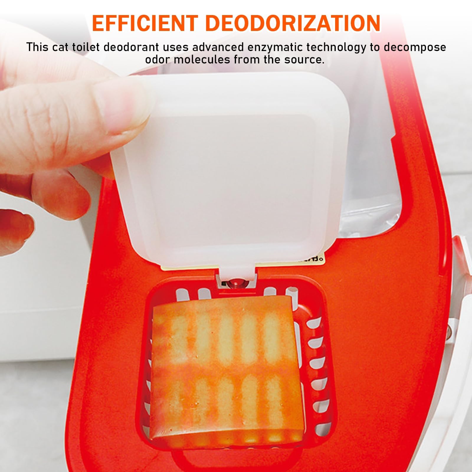 مزيل الروائح الكريهة للقطط من 6 قطع، مزيل لرائحة فضلات القطط والفعال، جل مزيل للروائح الكريهة للتحكم في رائحة المرحاض التلقائي ذاتي التنظيف، امن للحيوانات الاليفة