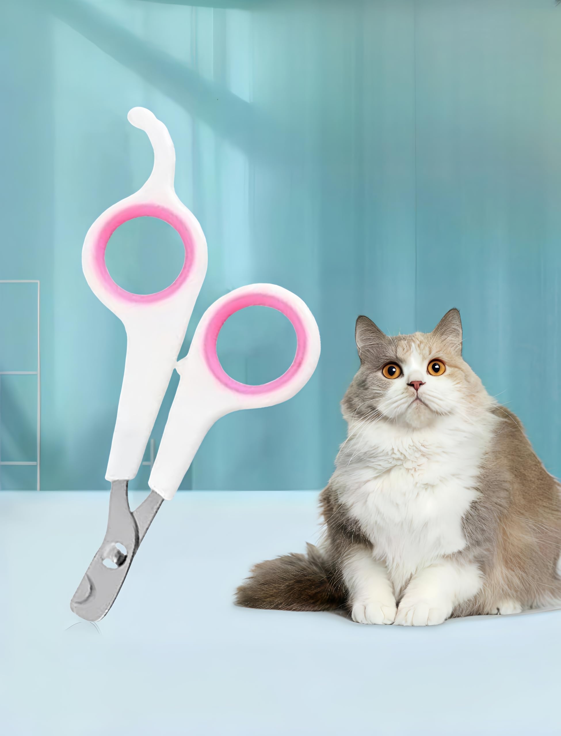 مقص اظافر للحيوانات الاليفة من قطعة واحدة، مقص للعناية بمخالب الكلاب والقطط، من الستانلس ستيل - للحيوانات الاليفة الصغيرة والمتوسطة، اسود واحمر