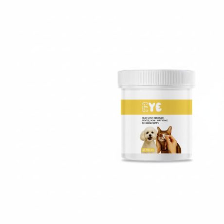 مناديل مبللة للحيوانات الاليفة للقطط والكلاب، مناديل غير معطرة للعناية بالعيون والكفوف والاذنين والانف وازالة بقع الدموع، 60 منديل