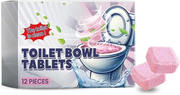 منظف وعاء المرحاض من ابوتو، عبوة من 12 قرص مبيض للتنظيف العميق وإزالة الترسبات، منظف وعاء المرحاض الاوتوماتيكي بتركيبة مزيل للروائح، فعال ضد البقع الصعبة والرواسب الكلسية
