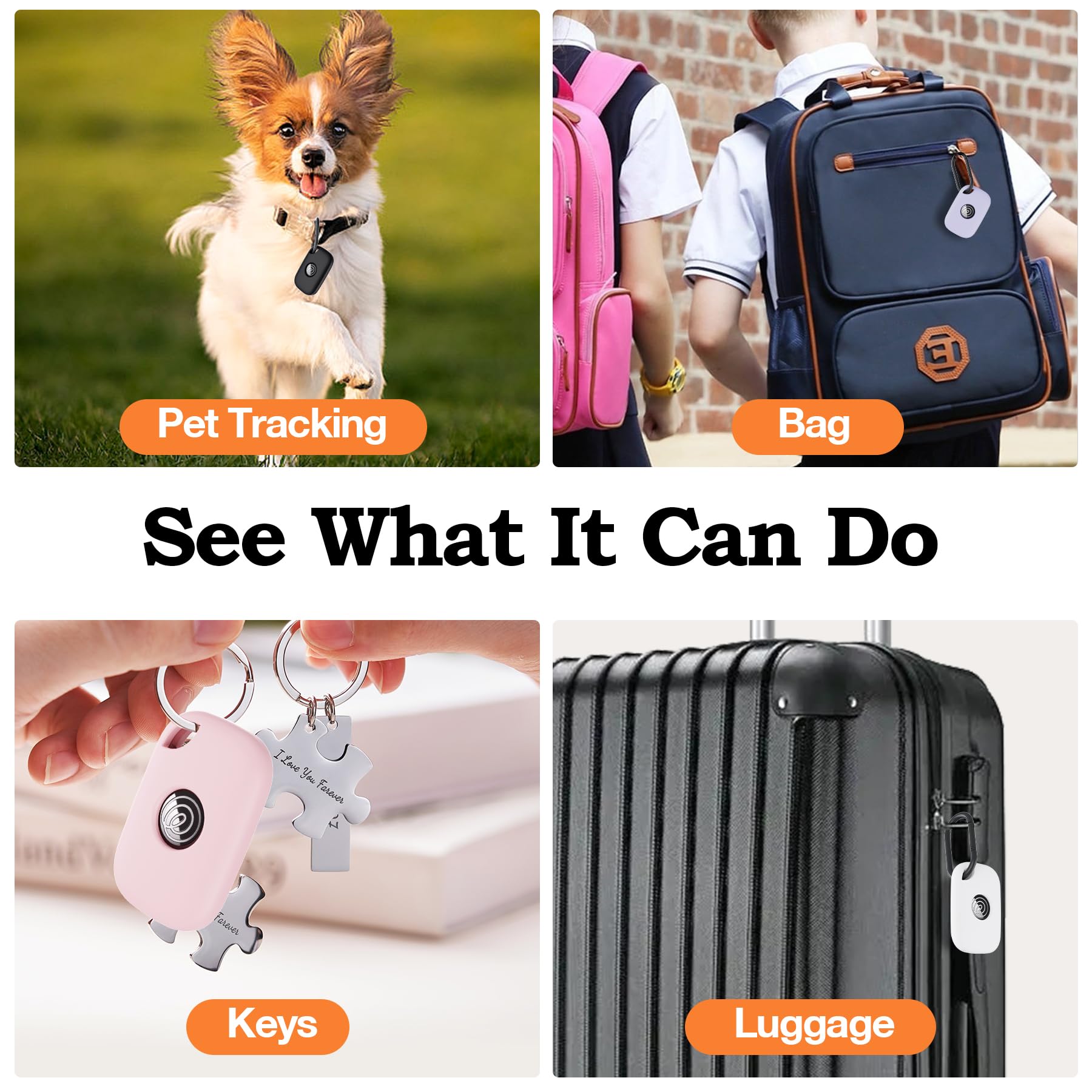 واي دبليو اكس تي دبليو [عبوتان] حافظة سيليكون لحامل جهاز التتبع تايل برو 2024 مع سلسلة مفاتيح، غطاء حماية امن وناعم مضاد للضياع للمفاتيح والحقائب واطواق القطط والكلاب (زهري + بنفسجي فاتح)