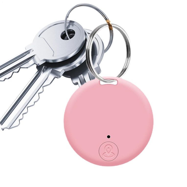 Round Bluetoo-th Anti-Lost Device, Portable Wireless Pet Anti-Lost Device, Two-way Alarm Reminder, Mobile Tracking Locator, for Find Your Dog Cat, Keys Wallet Item (White)