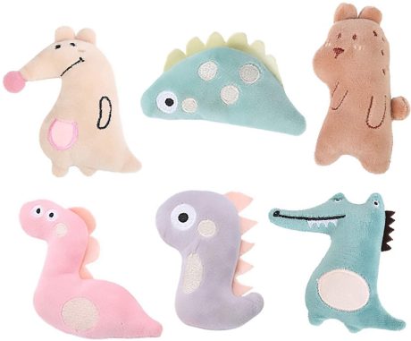 ألعاب كاستويف للقطط الداخلية، 6 قطع من ألعاب القطط مع ألعاب مضغ القطيفة التفاعلية للقطط والقطط، ومستويات ممتعة من اللعب التفاعلي - المسار مع تلبية احتياجات الصيد والملاحقة والتمارين الرياضية