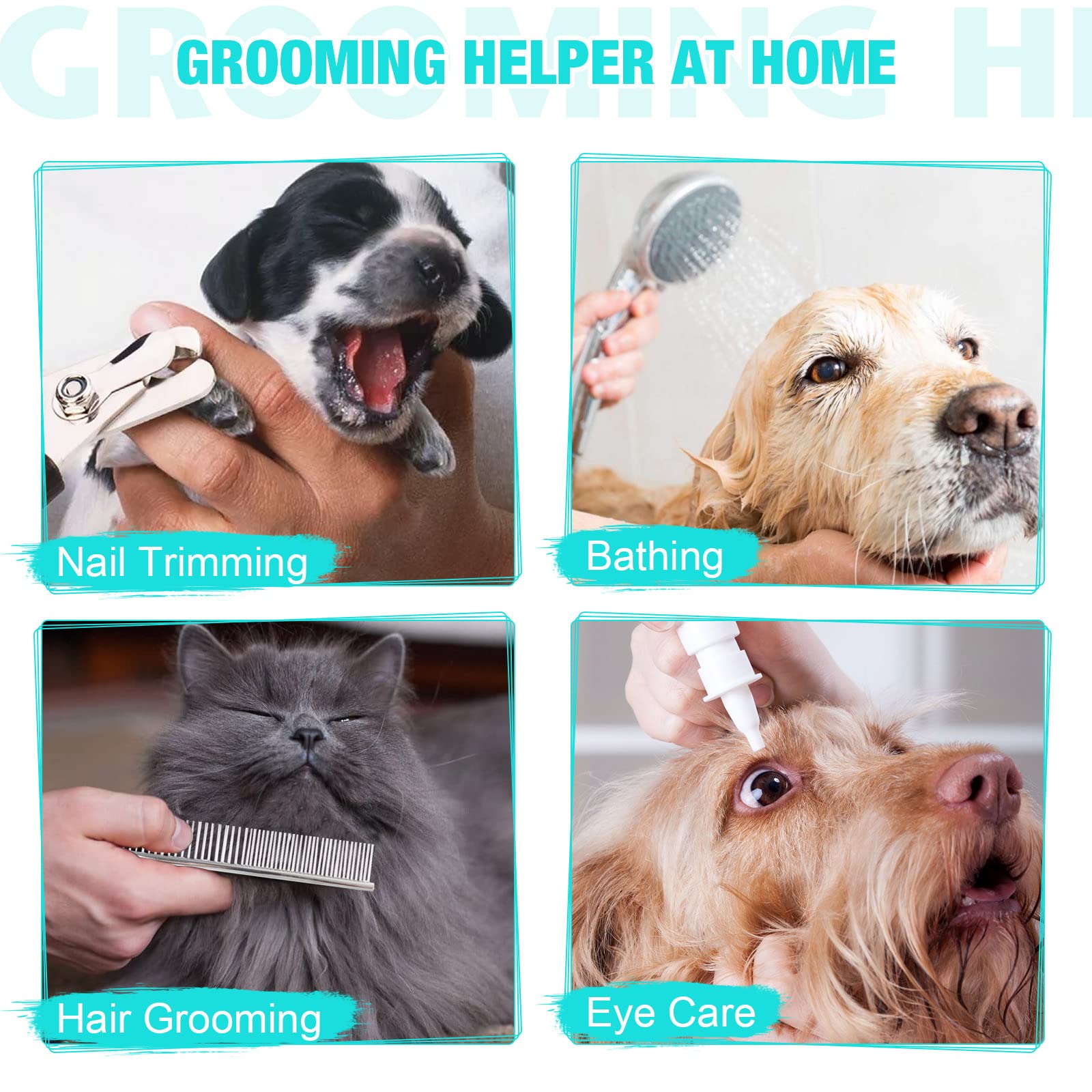 اتيسون سرج ارجوحة للعناية بالحيوانات الاليفة للقطط والكلاب الصغيرة XS، حمالة كلاب لقص الاظافر، حامل تعليق للكلاب لتقليم الاظافر مع قصافة اظافر ومبرد اظافر ومقص