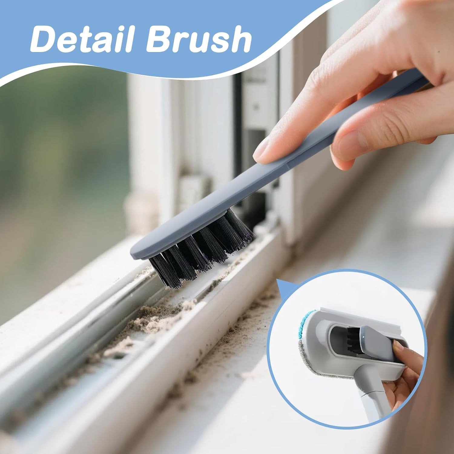 اداة ازالة شعر الحيوانات الاليفة 4 في 1 - فرشاة وبر متعددة الوظائف قابلة لاعادة الاستخدام والغسل مع مقبض ممتد للاثاث والسجاد والفراش - اداة فعالة لازالة شعر القطط والكلاب للمنزل والسيارة والكنبة