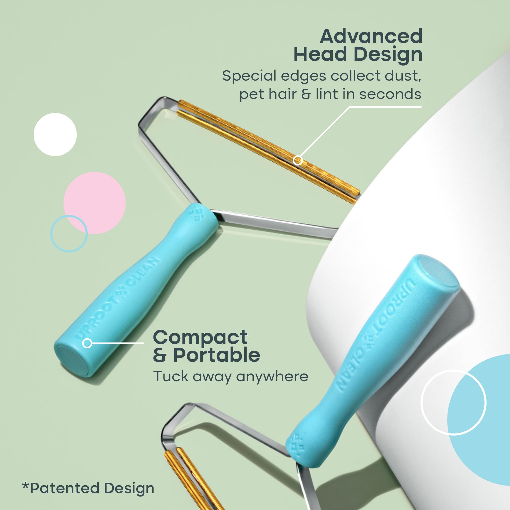 اداة ازالة شعر الحيوانات الاليفة قابلة لاعادة الاستخدام ابروت كلينر برو - اداة ازالة وبر لا تسبب التلف عند ازالة وبر القطط والحيونات الاليفة من الاريكة والملابس والسجاد - تزيل كل الشعر!