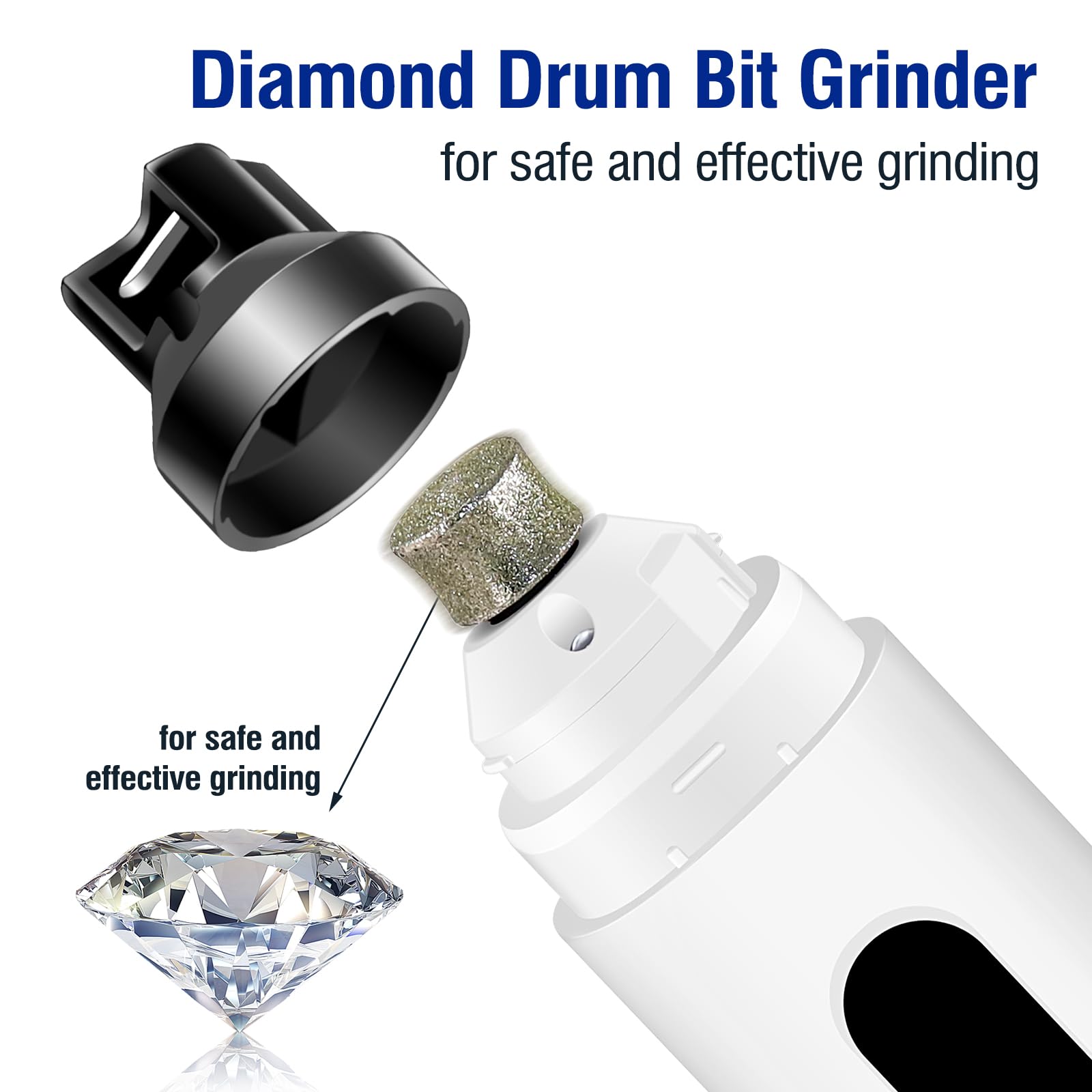 باوتشي اداة تشذيب اظافر للكلاب، 5 سرعات وشاشة LED، قابلة لاعادة الشحن، قصافة اظافر هادئة ومنخفضة الاهتزاز، 3 منافذ للكلاب الكبيرة والمتوسطة والصغيرة والقطط