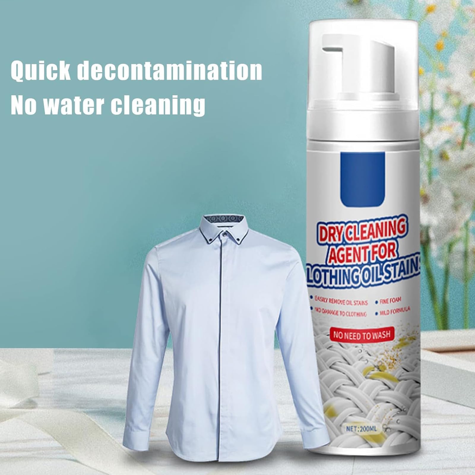بخاخ تنظيف جاف عامل للبقع الزيتية للملابس منظف البقع الجافة مزيل سائل للغسيل والسجاد 100 مل من كاستويف