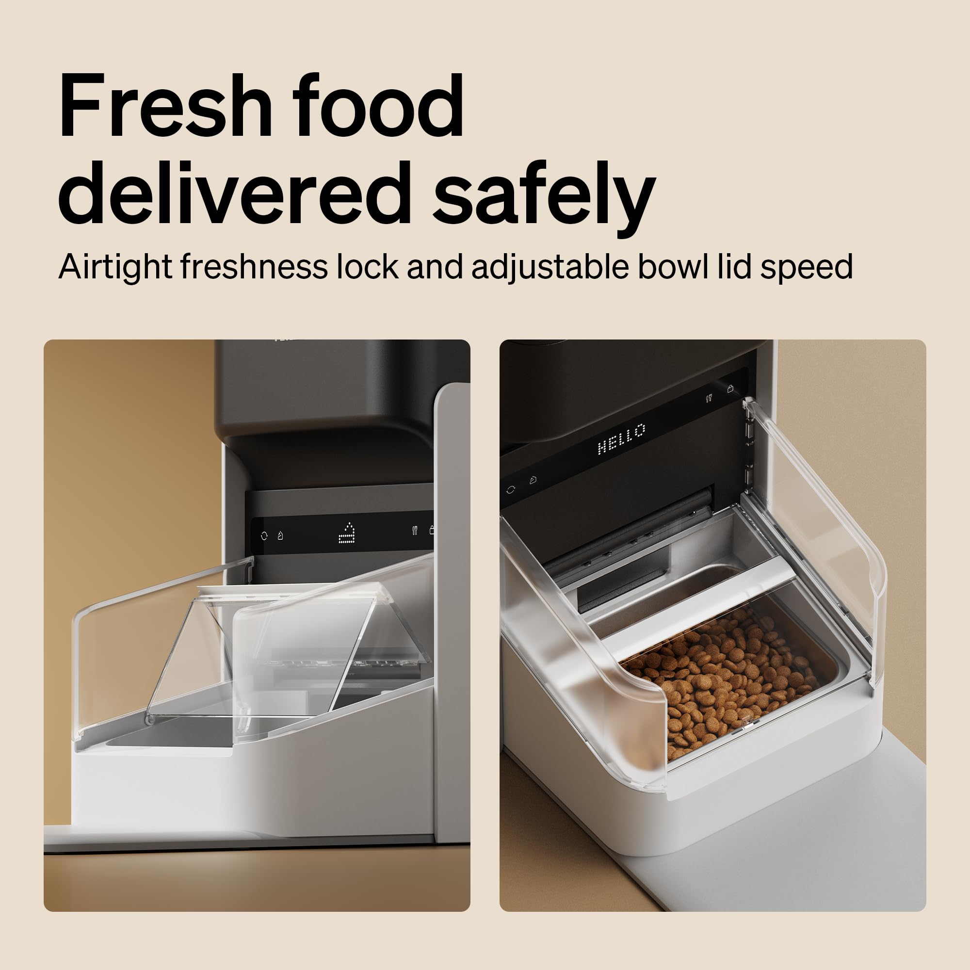 بيتليبرو جهاز تغذية القطط التلقائي بتقنية تحديد الهوية بموجات الراديو، وجبات شخصية يتم تفعيلها بواسطة مستشعر الطوق، التعرف على القطط وتتبع النظام الغذائي للقطط ذات الاحتياجات الغذائية الخاصة ويمنع