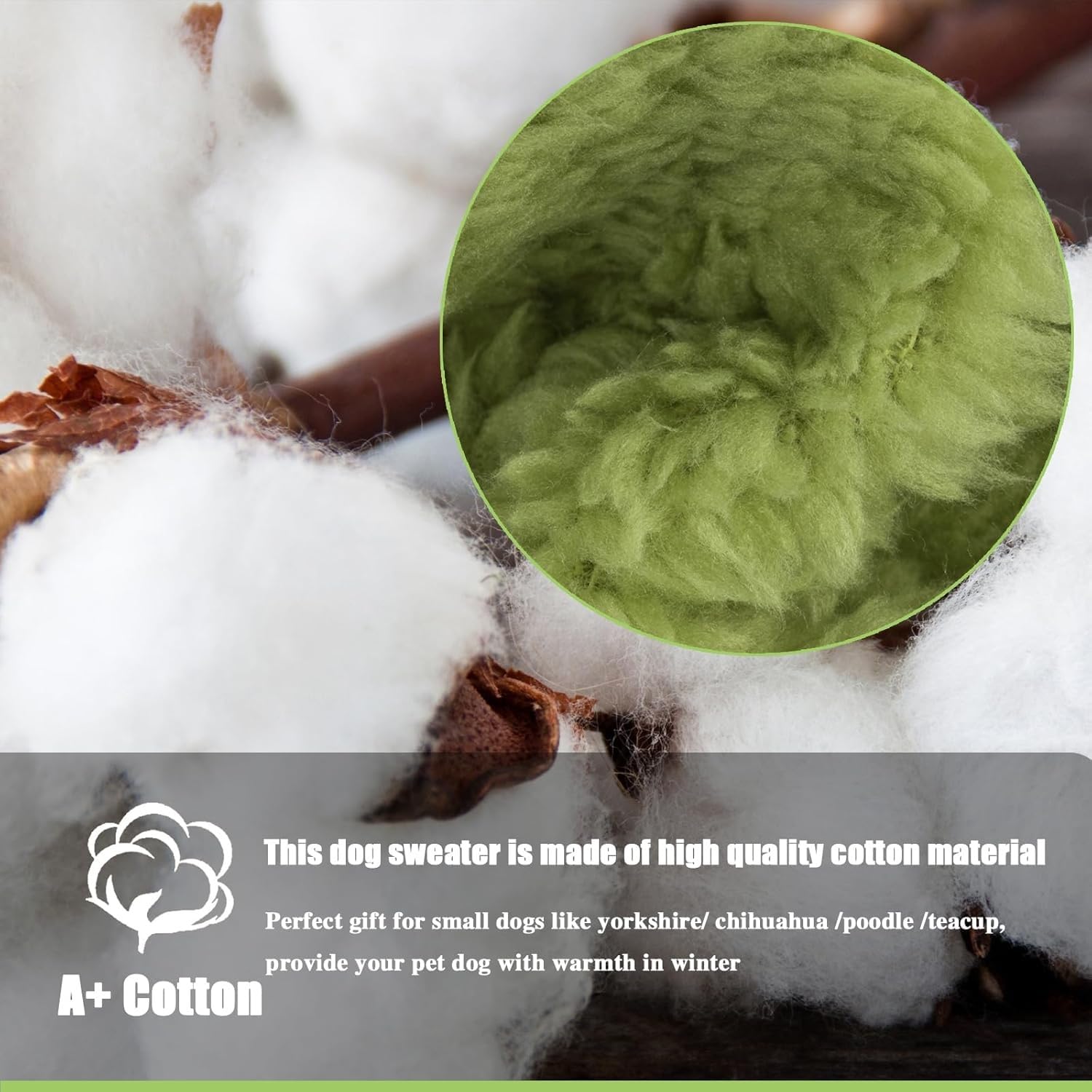 بيجامة سويتر للحيوانات الاليفة للكلاب والقطط الصغيرة، لون اخضر، مقاس M