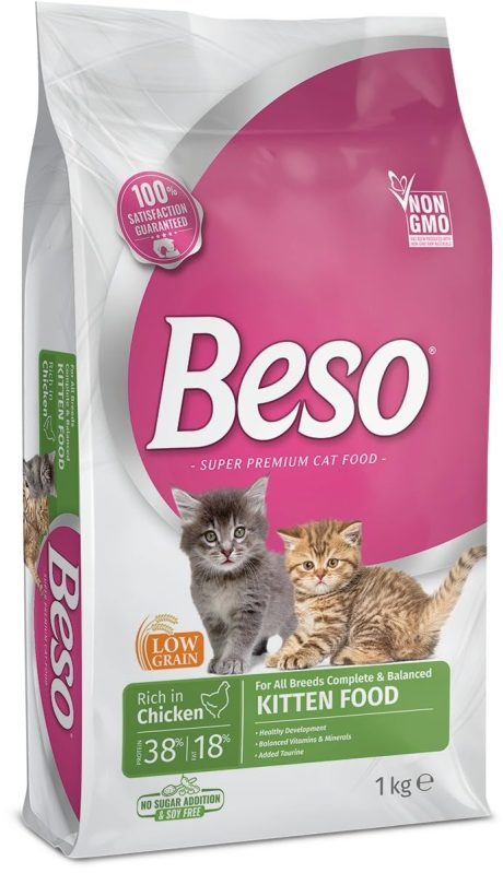 بيسو طعام جاف للقطط الصغيرة بالدجاج، 1 كجم، قطة صغيرة