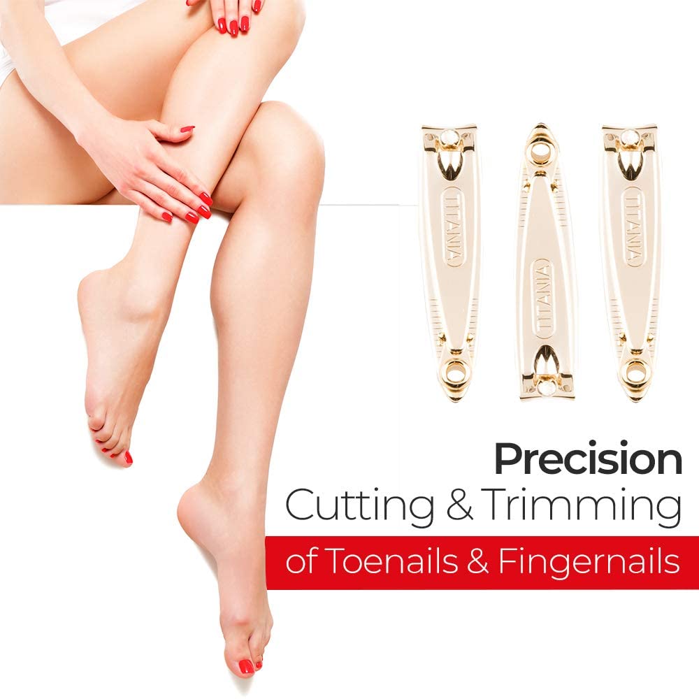 تيتانيا قصافة أظافر صغير مطلي بالذهبي