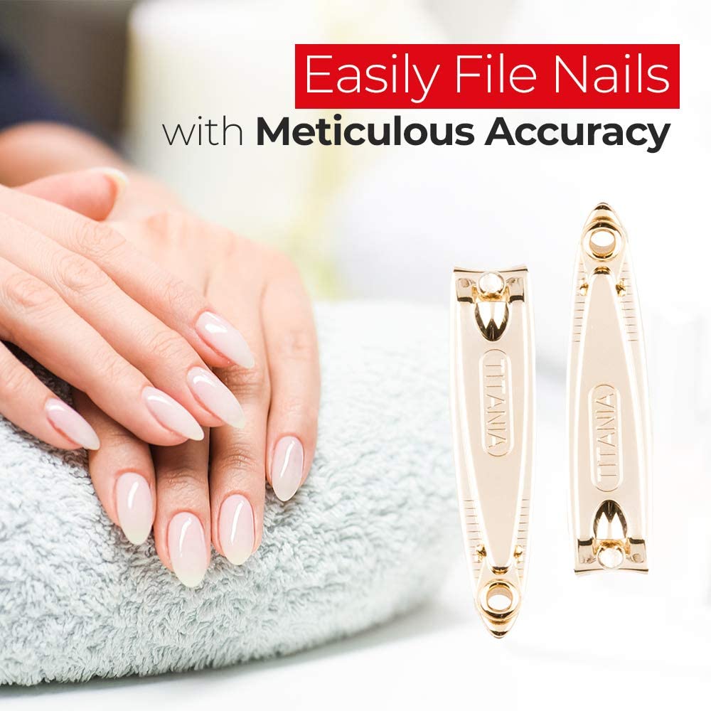 تيتانيا قصافة أظافر صغير مطلي بالذهبي