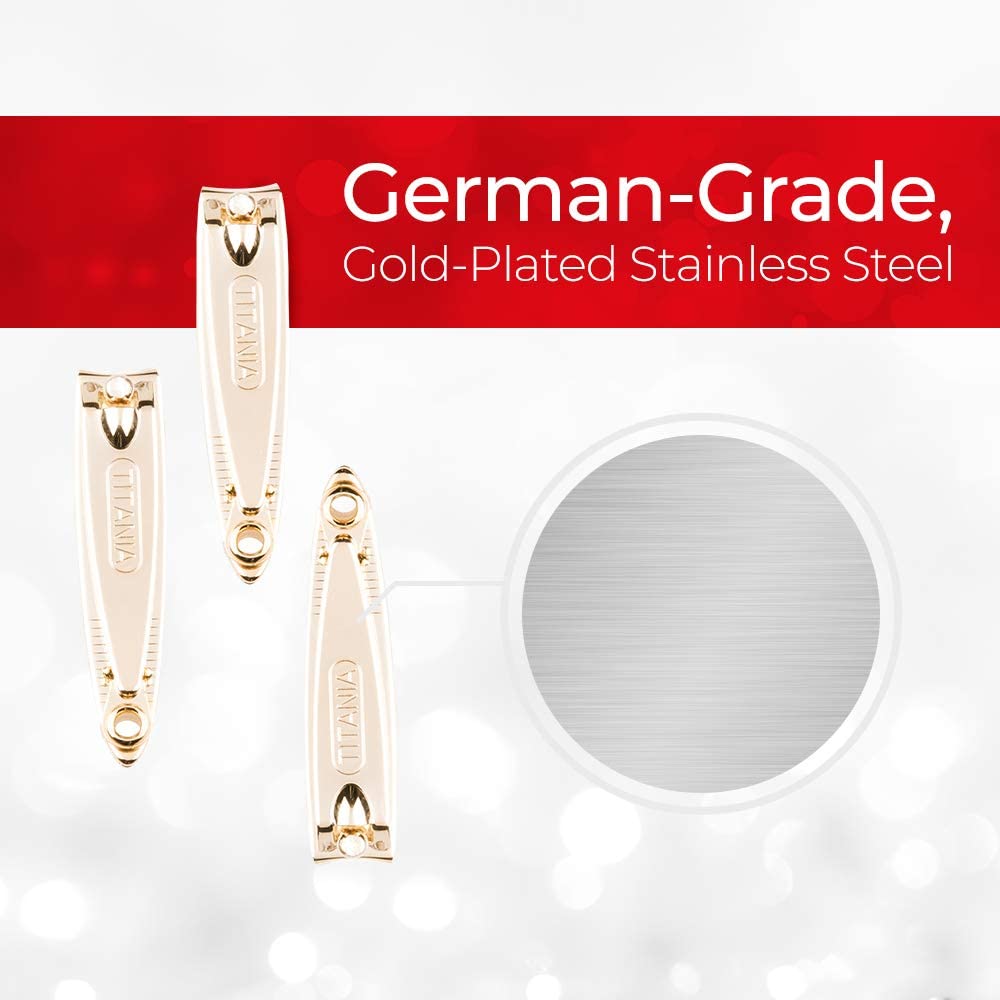 تيتانيا قصافة أظافر صغير مطلي بالذهبي