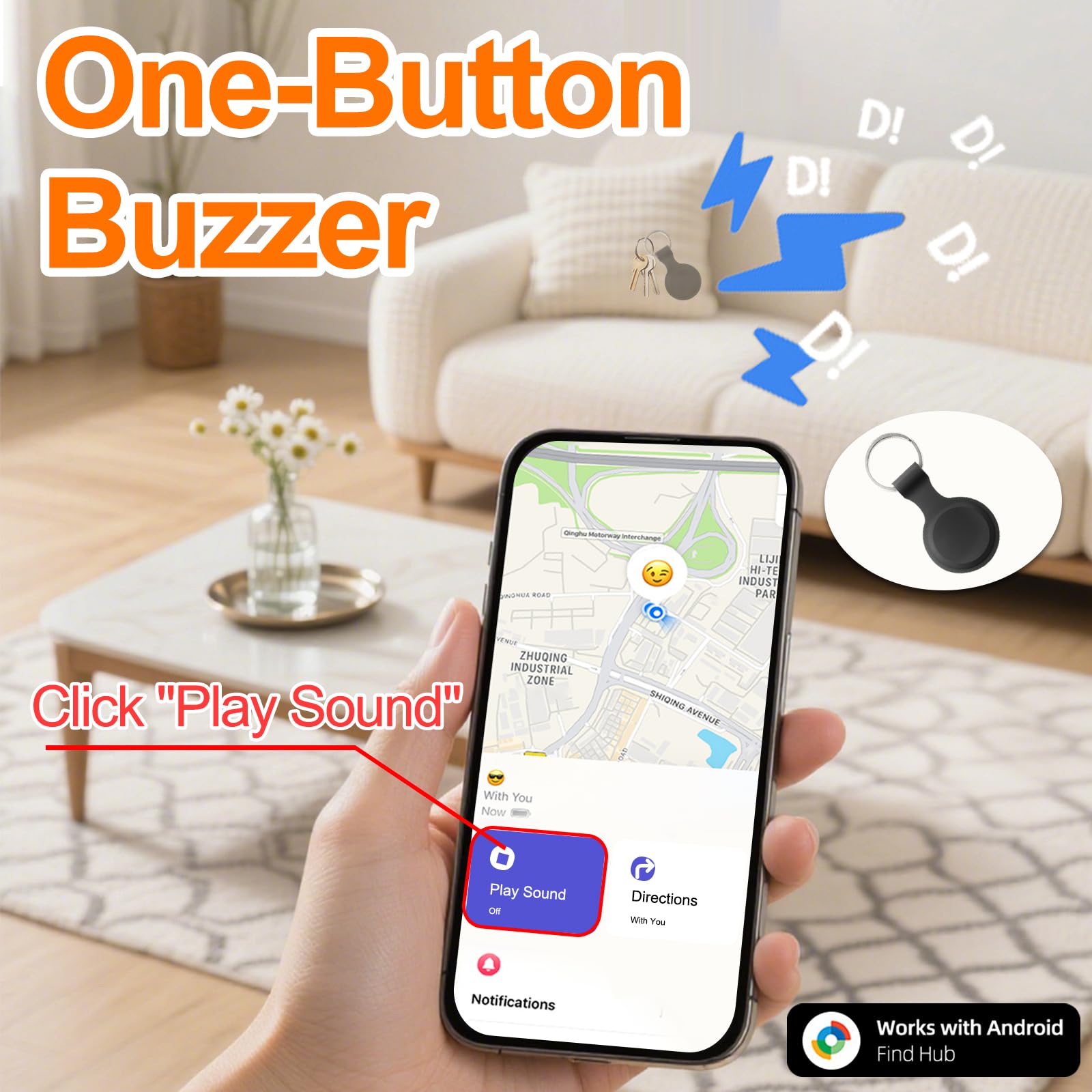 جهاز تتبع تحديد المواقع بتقنية البلوتوث من سمارت فايندر لاجهزة ابل واندرويد (اي او اس واندرويد) - نظام مزدوج للحيوانات الاليفة والاطفال والمحفظة والمفاتيح والسيارة ومشاركة الموقع في الوقت الفعلي