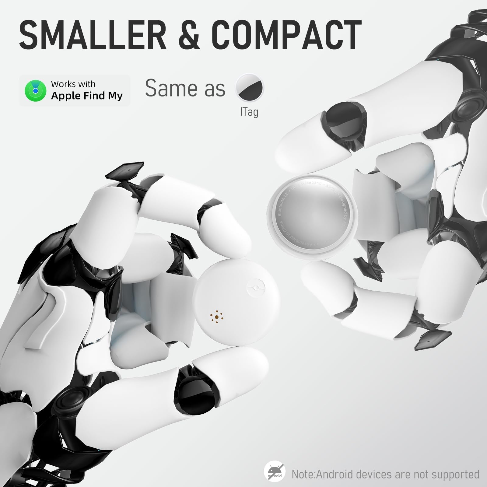 جهاز تتبع سمارت تاج، جهاز تتبع صغير للقطط، جهاز تتبع ذكي يعمل بالبلوتوث ومقاوم للماء بتصنيف IP68 لمقاومة المياه والغبار، متوافق مع ابل فايند ماي
