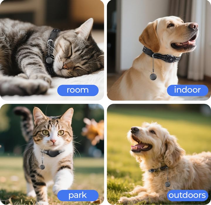 جهاز تتبع سمارت تاج، جهاز تتبع صغير للقطط، جهاز تتبع ذكي يعمل بالبلوتوث ومقاوم للماء بتصنيف IP68 لمقاومة المياه والغبار، متوافق مع ابل فايند ماي