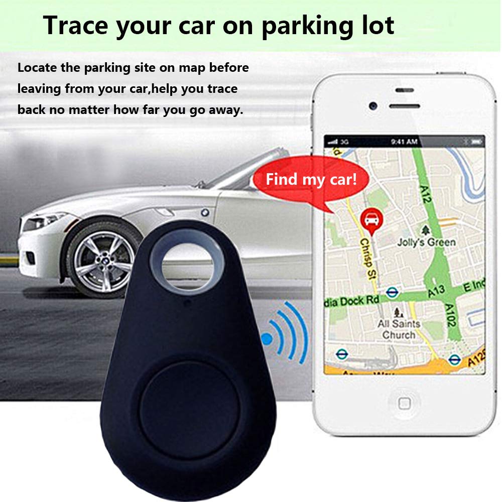 جهاز تعقب بلوتوث مضاد للسرقة، جهاز انذار يعمل بالبلوتوث عن بعد، جهاز تتبع جي بي اس للاطفال وشنطة الحيوانات الاليفة والمحفظة والمفاتيح، جهاز تتبع غالق صور السيلفي، قطعة واحدة، اسود