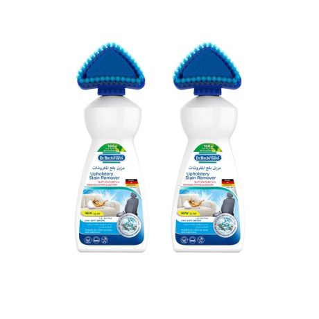 دكتور بيكمان مزيل بقع التنجيد 2 في 1 مع فرشاة ناعمة مناسب لمقاعد السيارة القماشية والمراتب - يزيل البقع والروائح الكريهة - تركيبة اوكسي ومضادة للروائح - صنع في المانيا - 400 مل × 2 - عبوة اقتصادية