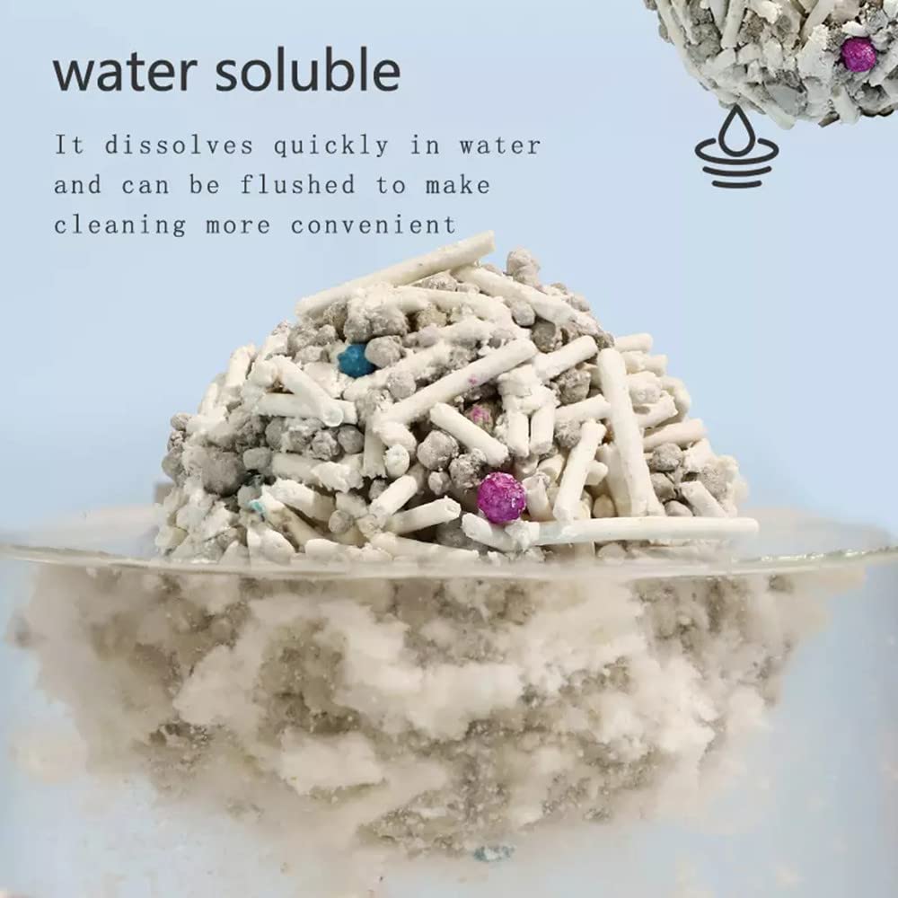 رمل فضلات قطط متكتل طبيعي قابل للغسل، منخفض التعقب، قابل للتحلل البيولوجي، للتحكم في الرائحة | 10 لتر، كيس 8 كجم (تفاح) من مامو بير