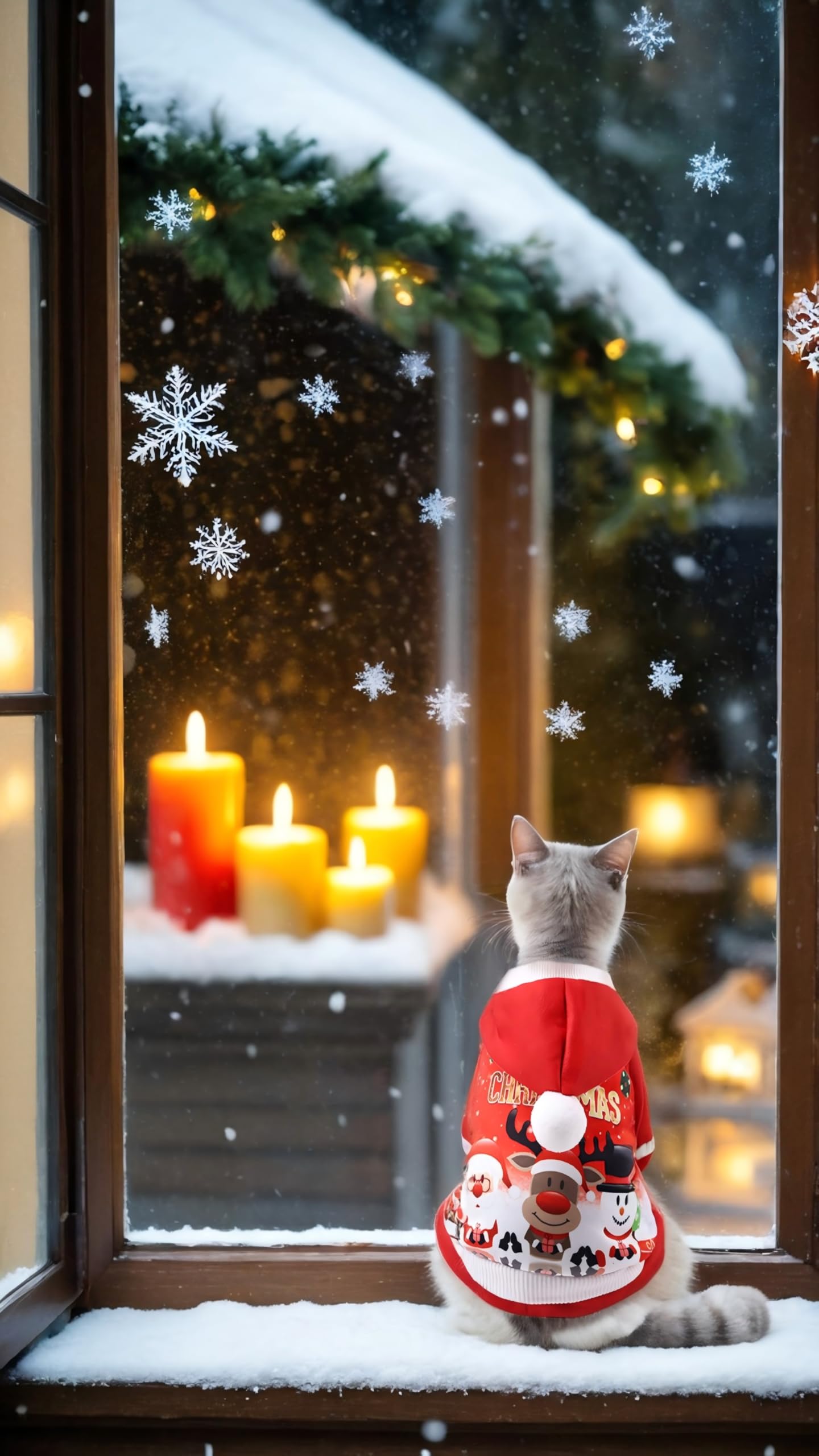 زي الكريسماس للحيوانات الأليفة من سويت سيفن فيستيف - هوديز سانتا للكلاب والقطط الصغيرة، مقاس S