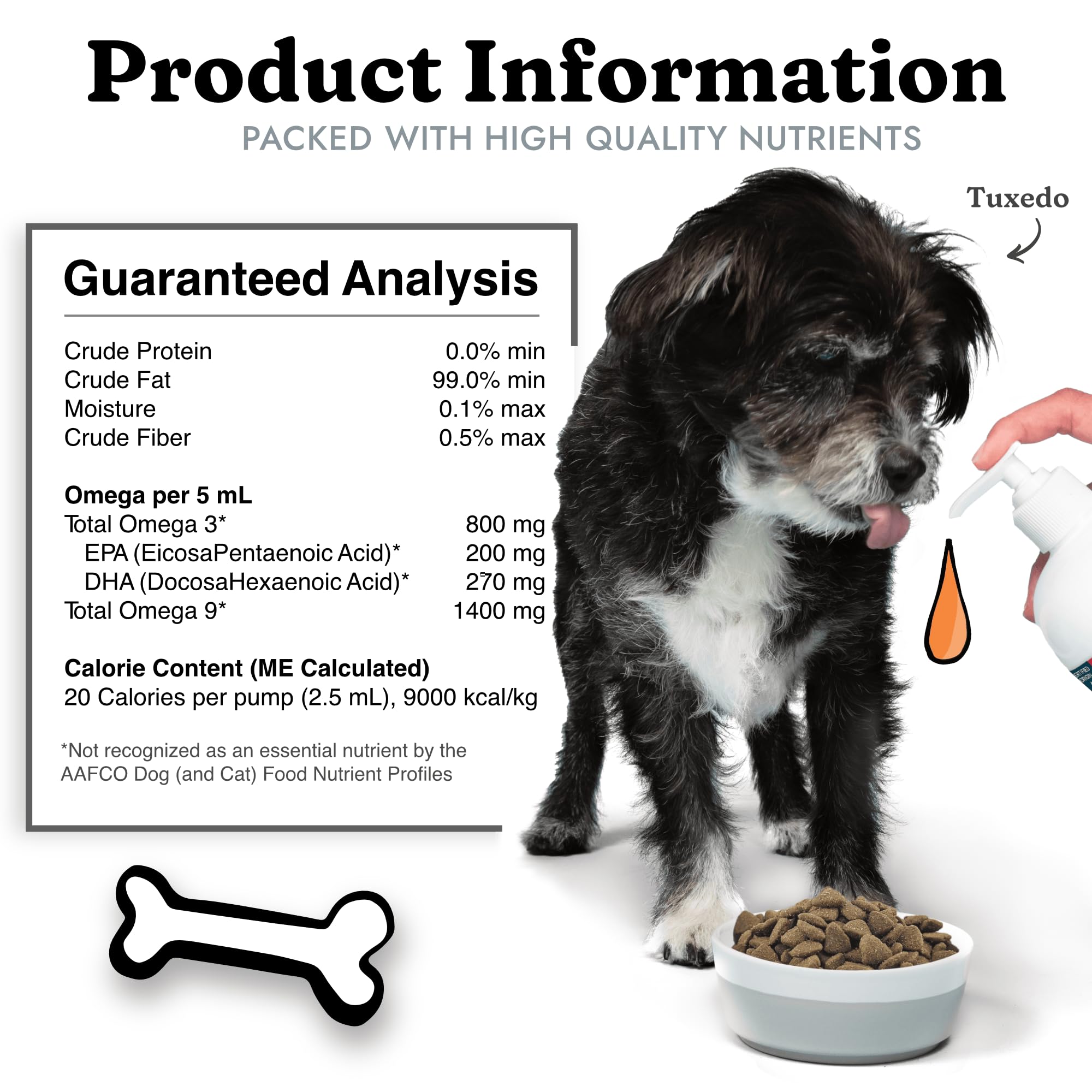 زيت السلمون للكلاب والقطط - بشرة ومعطف صحي، زيت سمك، اوميجا 3 EPA DHA، مكمل غذائي سائل للحيوانات الأليفة طبيعي بالكامل، يدعم صحة المفاصل والعظام، مضاد للحساسية الطبيعية والالتهابات، 237 مل