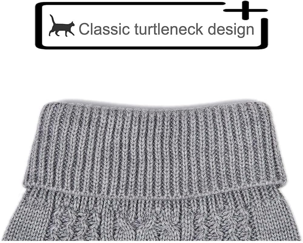 سويتر قطة من ابوتو، سترة محبوكة بقبة مدورة للقطط والكلاب الصغيرة، ملابس شتوية مريحة متوسطة الحجم، بطانة من الصوف الناعم الدافئ للاستخدام الداخلي والخارجي