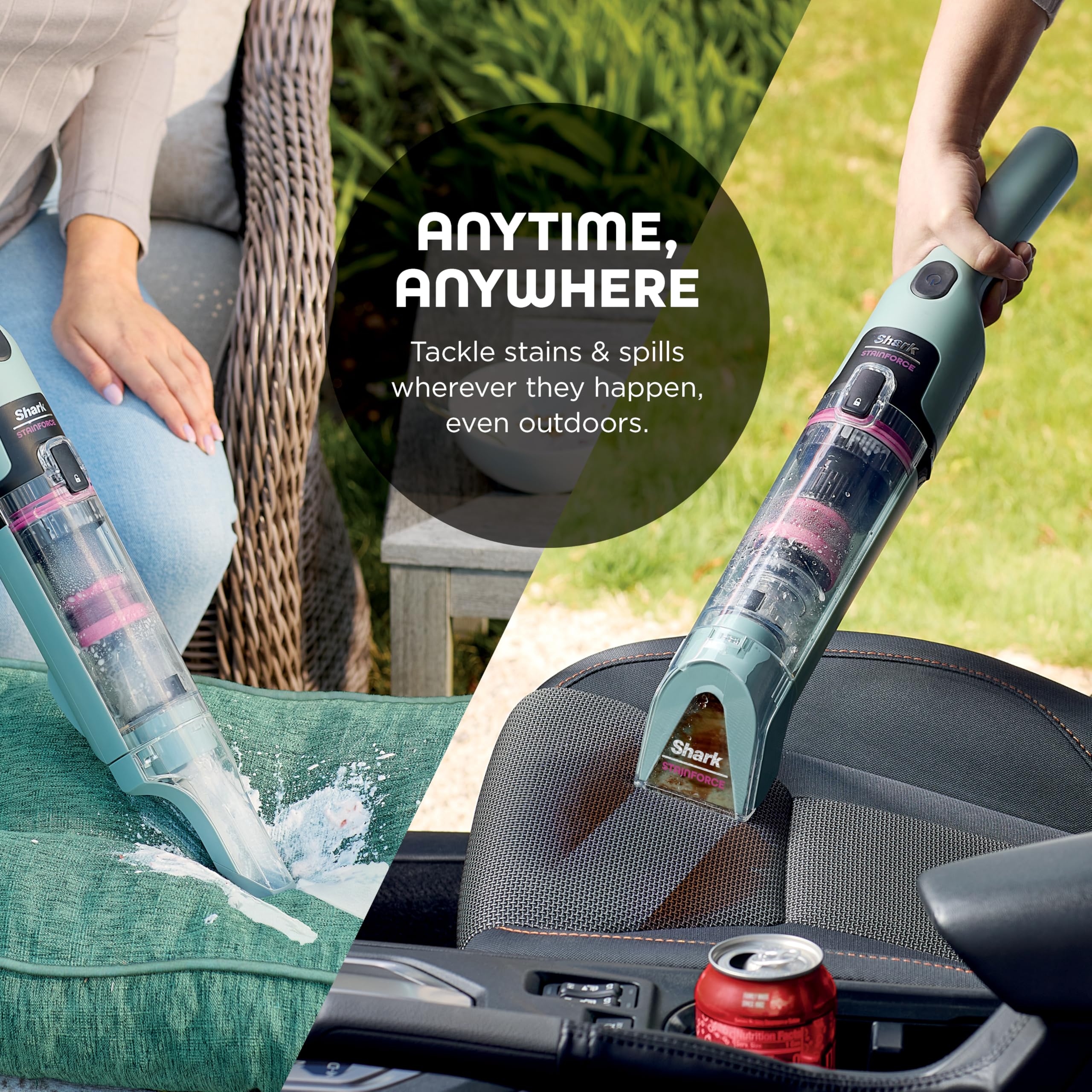 شارك نظام لاسلكي محمول لازالة البقع والبقع والروائح الكريهة من ستاينفورس، للسجاد، المفروشات، السلالم، مع علبة تخزين واكسسوارات ومحلول تنظيف بالحجم الكامل، HX101 (جديد)