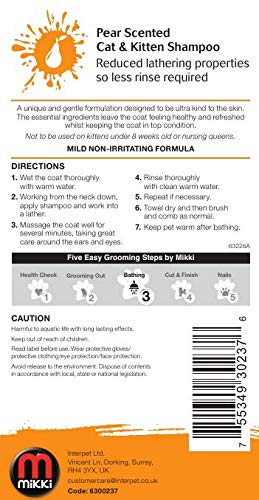 شامبو برائحة الكمثرى المنعشة للقطط والقطط الصغيرة من ميكي، سعة 250 مل
