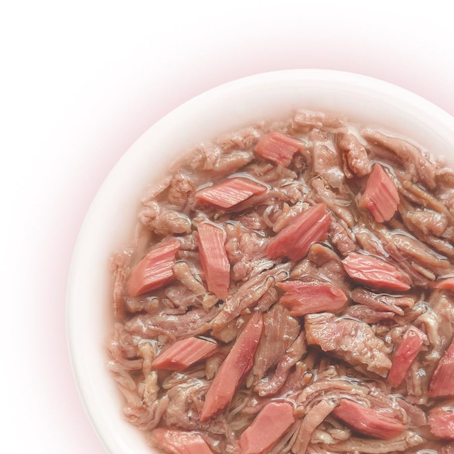 طعام القطط الرطب من لحم البط مع تونة في هلام طري غني بالتوراين وفيتامين E لصحة القلب والعضلات والمناعة، مناسب للقطط البالغة من كات فيست، 70 جم