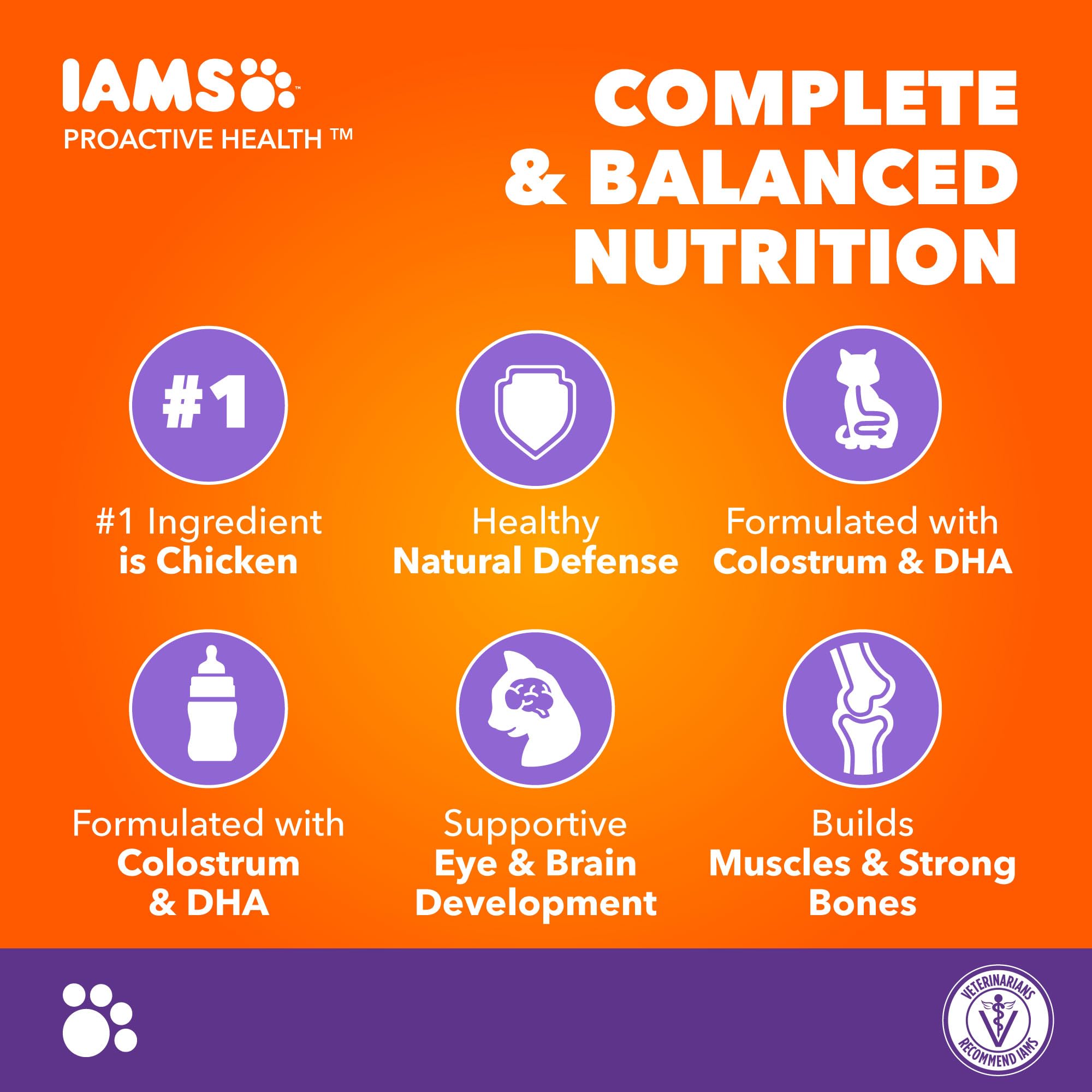 طعام جاف برواكتيف هيلث للقطط بنكهة الدجاج من ايمس، 400 جم