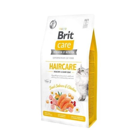 طعام قطط من بريت خال الحبوب للعناية بصحة ولمعان الفرو 7 كجم مأكولات بحرية بالغ قطعة