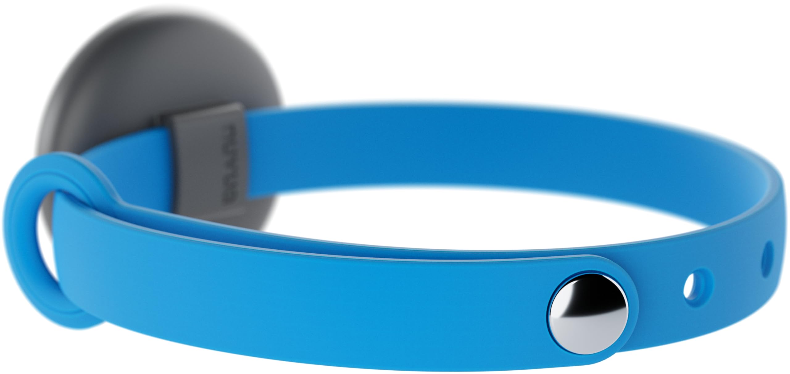 طوق قابل للفصل للقطط من ايرتاغ - طوق بمشبك امان ناعم ومريح وخفيف الوزن مع حامل جهاز تتبع GPS للقطط الخارجية والقطط الحساسة من نوفوك (6 انش الى 10 ¼ انش، ازرق)