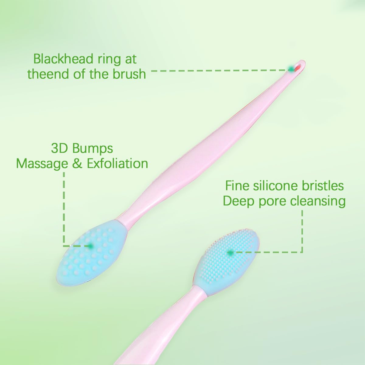 فرشاة تنظيف ذقن القطط بتصميم مزدوج الجوانب من 6 قطع، فرشاة بذور سوداء من السيليكون الناعم، مكشطة للعناية بالحيوانات الاليفة وتقشير الرؤوس السوداء (متعددة الالوان)