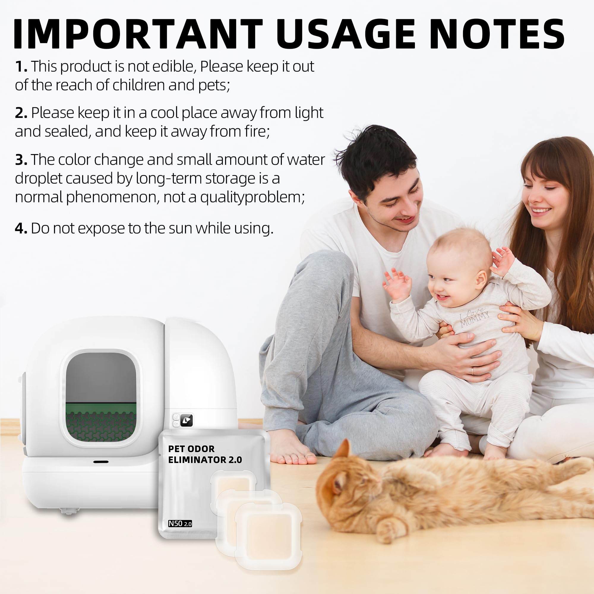 فيكوس برودكتس (عبوة من 6 قطع) مزيل روائح الحيوانات الاليفة 2.0 متوافق مع صندوق فضلات القطط، مزيل روائح القطط مناسب لصندوق فضلات القطط ذاتي التنظيف بوراماكس 2، للتحكم في روائح المرحاض