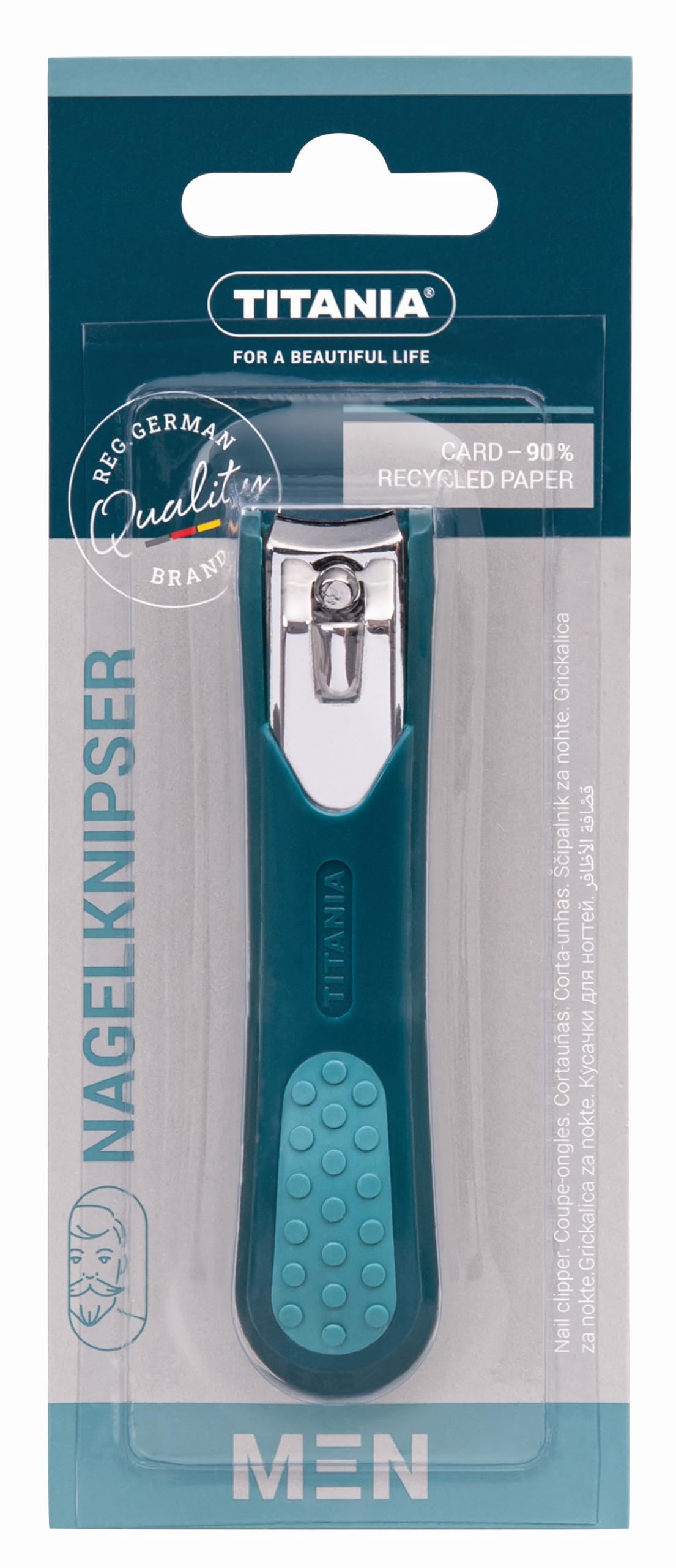 قصافة أظافر مطلي كروم بجراب أسود