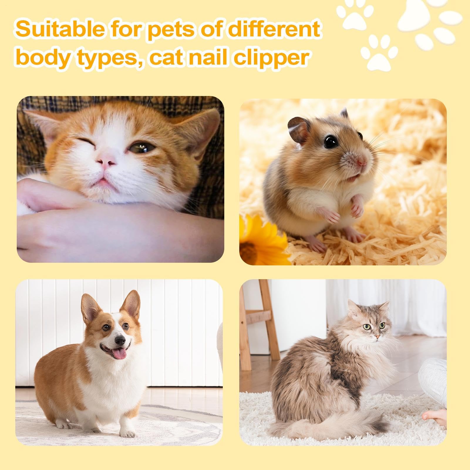 قصافة اظافر مخلب القطط | اداة تشذيب مخالب القطط - مقص تقليم مخالب الكلاب بتصميم مزدوج الفتحة، مستلزمات تشذيب للقطط والطيور والجراء والحيوانات الصغيرة