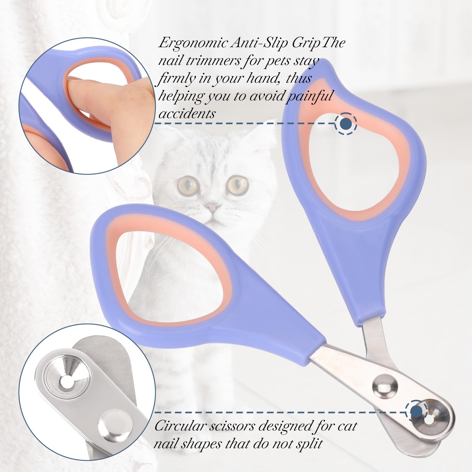 قصافة وتشذيب اظافر القطط من كاليون مخالب احترافية دائرية لقص لتجنب القطع الزائد اداة تشذيب الحيوانات الاليفة للقطط