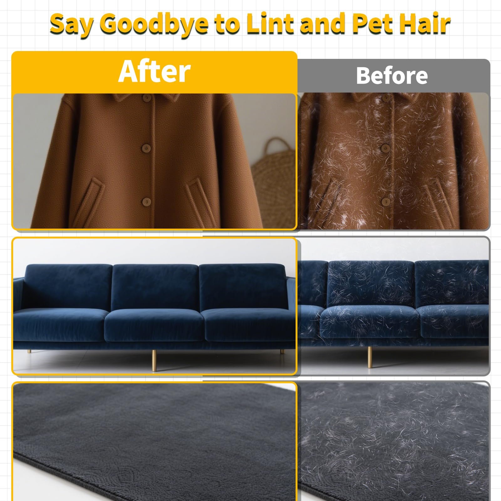 قفاز ازالة شعر الحيوانات الاليفة للكلاب والقطط، قفاز مطور حديثا قابل لاعادة الاستخدام الكتروستاتيكي، اداة ازالة شعر الحيوانات الاليفة للملابس والاريكة والسجاد ومقعد السيارة