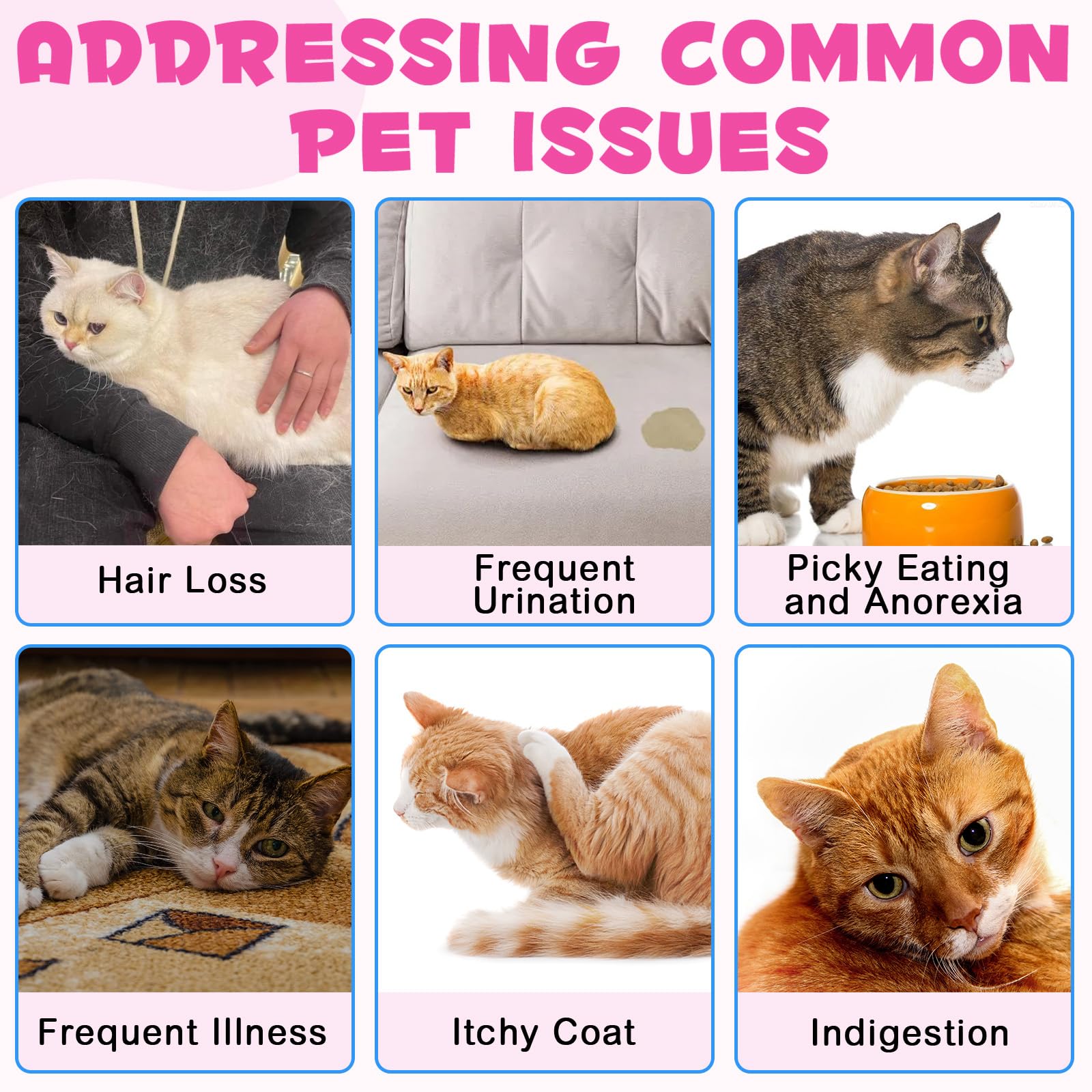 كولاجين للقطط، قطرات سائلة للقطط مع البيوتين والزنجبيل، دعم الجهاز الهضمي والمناعة، تخفيف الحكة، صحة الجلد والفراء والمفاصل، مكمل للقطط 60 مل