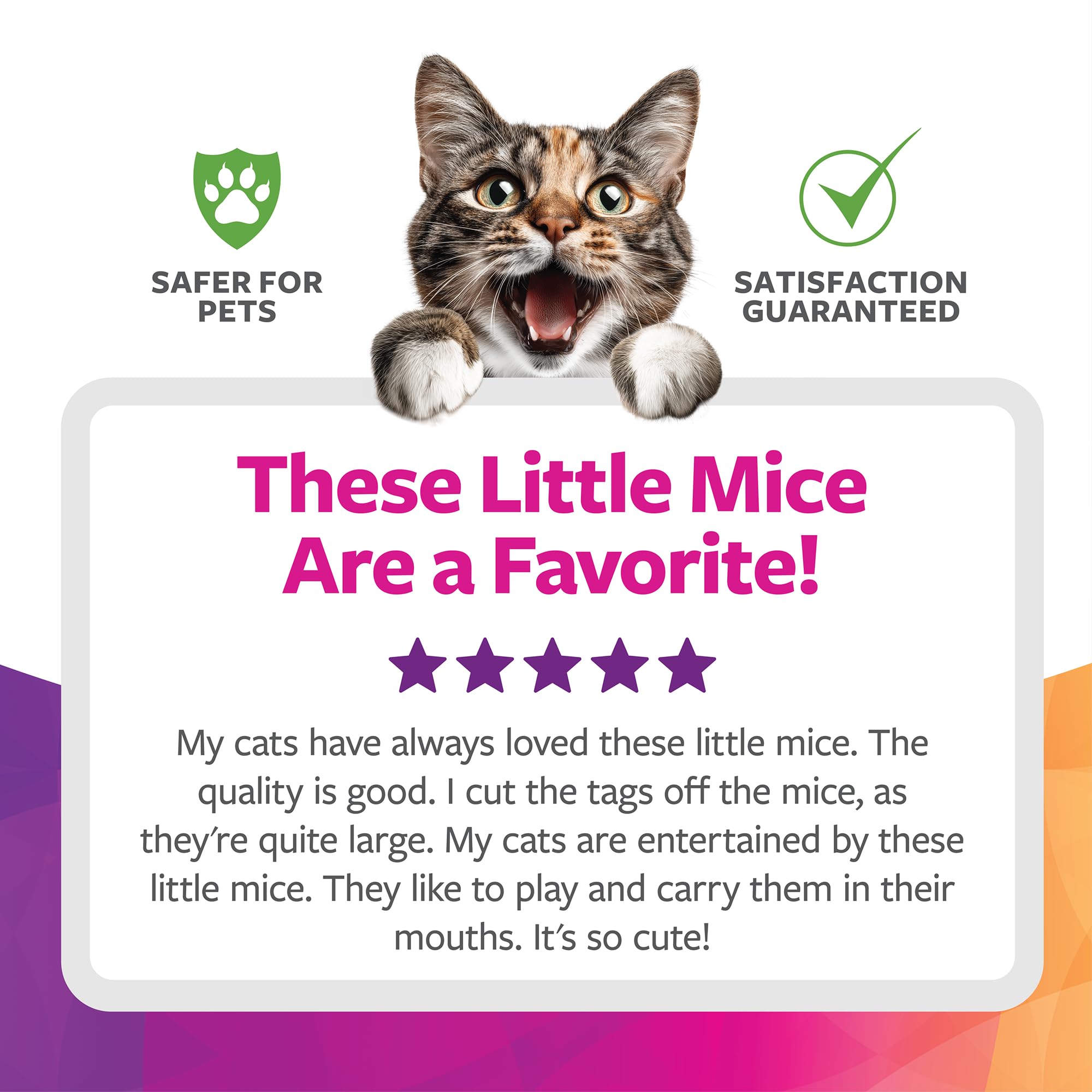 لعبة سكيتر كريترز للقطط من سمارتي كات، فئران النعناع البري، 3/في العبوة